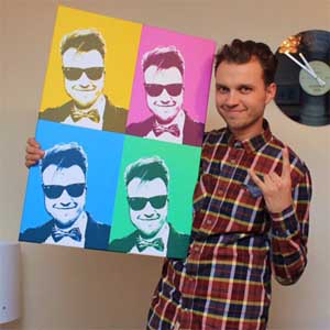 Принт из фото в стиле поп-арт сувенир подарок мужчине мужу