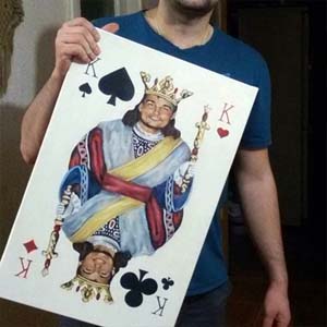 Принт карта-король с фотографией сувенир подарок мужчине мужу